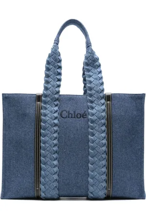 Chloé Large Woody denim tote bag