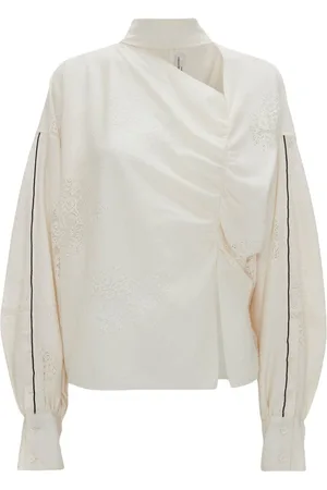 Victoria Beckham Gathered-detail asymmetric blouse