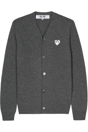 Comme des Garçons Heart-patch wool cardigan