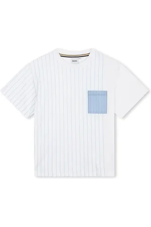 HUGO BOSS Fine-stripe cotton T-shirt