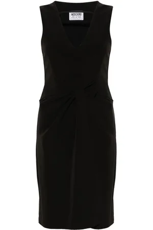 Moschino Gathered V-neck dress