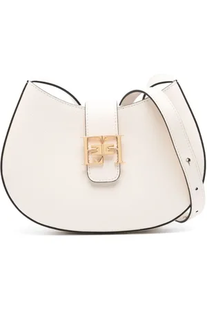 Elisabetta Franchi Medium logo-plaque leather bag