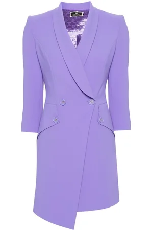 Elisabetta Franchi Double-layer asymmetric mini dress