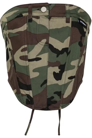 Vetements Camouflage-print cotton corset top