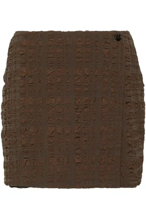 Nanushka Layered seersucker shorts