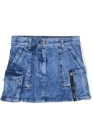 MONNALISA Denim cargo skirt