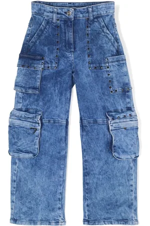 MONNALISA Studded straight-leg jeans