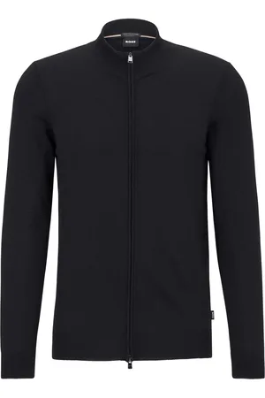 HUGO BOSS Zip-up virgin-wool cardigan