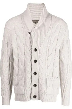 N.PEAL Cable-knit cashmere cardigan