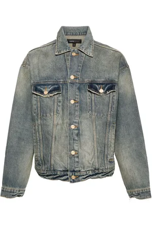Barrie Oversized contrast-stitch Denim Jacket - Farfetch