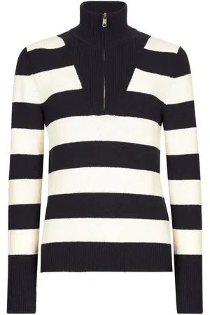 Dolce & Gabbana Striped half-zip jumper