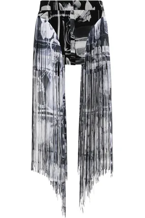 OFF-WHITE Xray fringed miniskirt