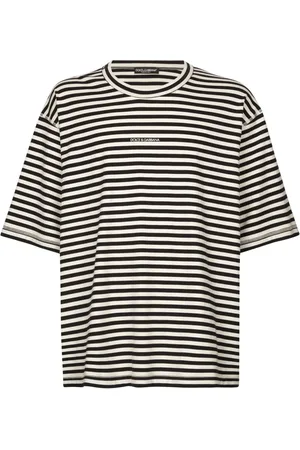 Dolce & Gabbana Logo-embroidered striped T-shirt