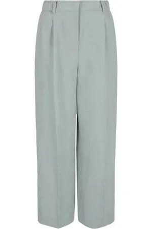 Giorgio Armani High-waisted linen cropped trousers