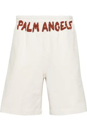 Palm Angels Logo-print cotton track shorts