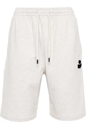 Isabel Marant Mahelo flocked-logo track shorts