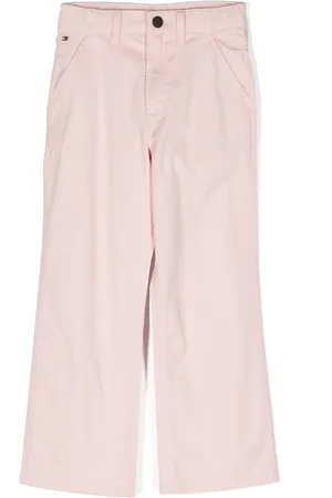 Tommy Hilfiger Mid-rise logo-embroidered straight-leg trousers