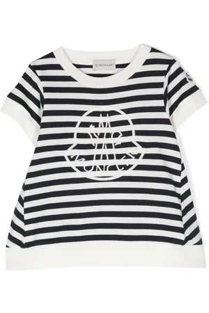 Moncler Logo-embroidered striped T-shirt
