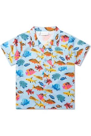 Rachel Riley Tropical fish-print shirt