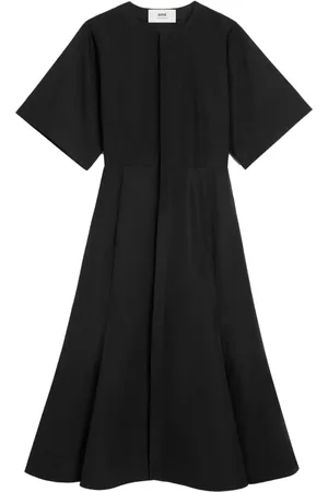 Ami Short-sleeve cotton midi dress