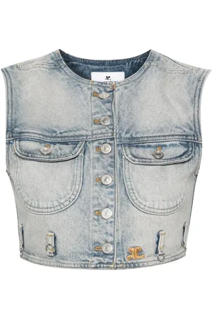 Courrèges Multiflex cropped denim vest