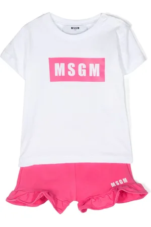Msgm Logo-print T-shirt and shorts set