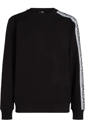 Karl Lagerfeld Logo-tape organic-cotton sweatshirt