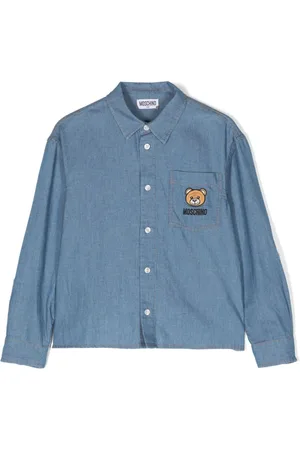 Moschino Teddy Bear-motif denim shirt