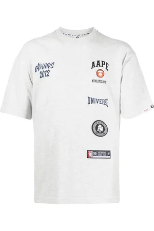 A Bathing Ape Collegial-print cotton T-shirt