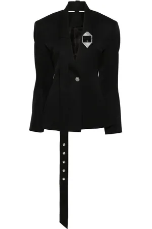 The Attico Belted virgin wool blazer