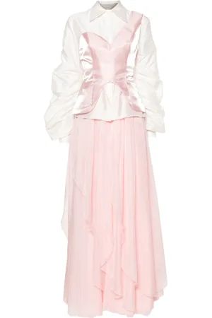 Gaby Charbachy Draped flared skirt set