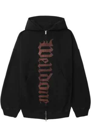We11 Done Logo-print zipped hoodie