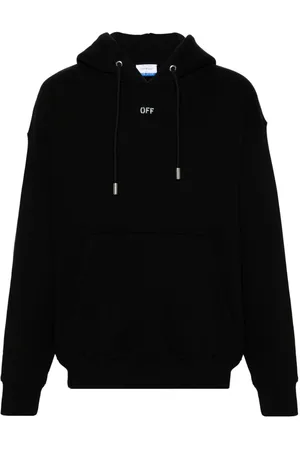 OFF-WHITE Drawstring organic cotton hoodie