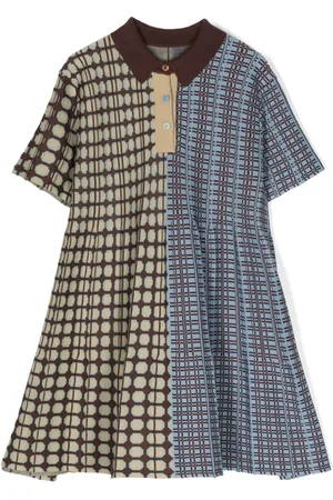 JNBY by JNBY Polo-collar patchwork dress