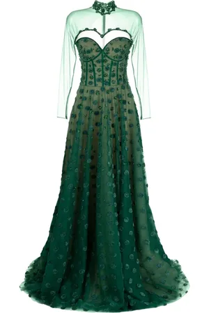 Saiid Kobeisy Polka dot beaded tulle gown