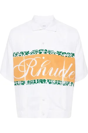 Rhude Logo-print chambray shirt