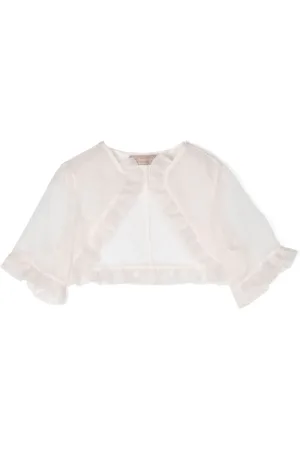 LA STUPENDERIA Ruffled-trim organza cardigan