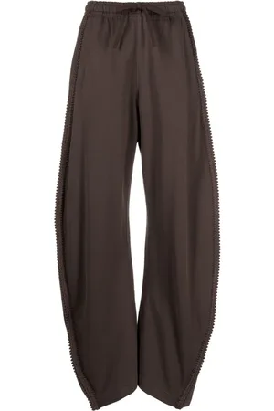 JNBY Embroidered-trim cotton track pants