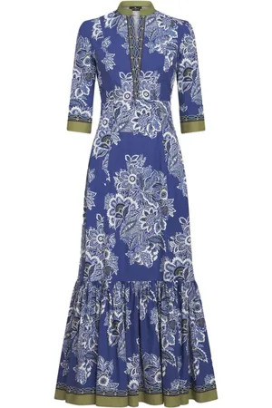 Etro Floral-print cotton maxi dress