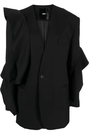 JNBY Ruffle-trim collarless blazer