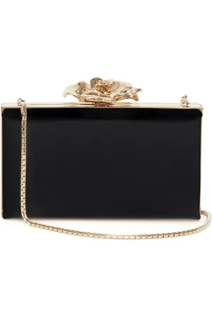 Victoria Beckham Frame Flower satin clutch bag