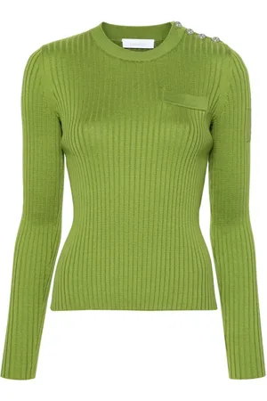 Paco rabanne Crew-neck ribbed-knit top