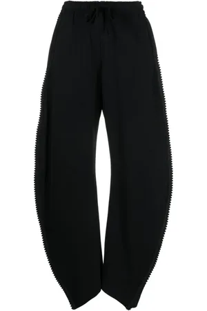 JNBY Embroidered-trim cotton track pants