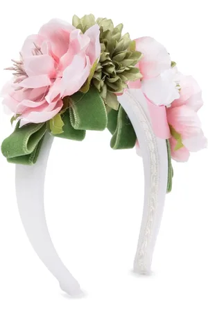 COLORICHIARI Floral-appliqué head band