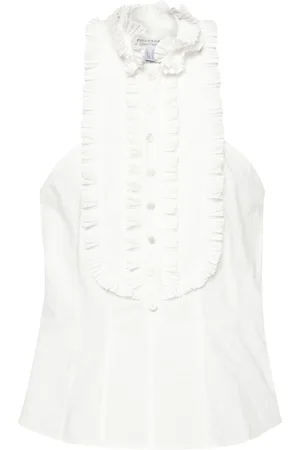 Serafini Sleeveless cotton blouse