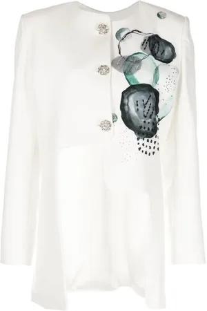 Saiid Kobeisy Printed asymmetric jacket