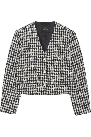 ANINE BING Cara houndstooth-pattern blazer