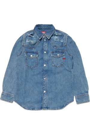 Diesel Logo-embroidered denim shirt