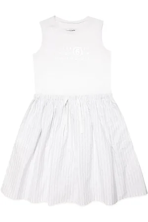 Maison Margiela Logo-print striped dress