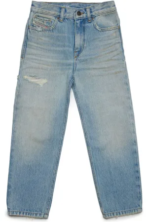 Diesel Distressed straight-leg jeans